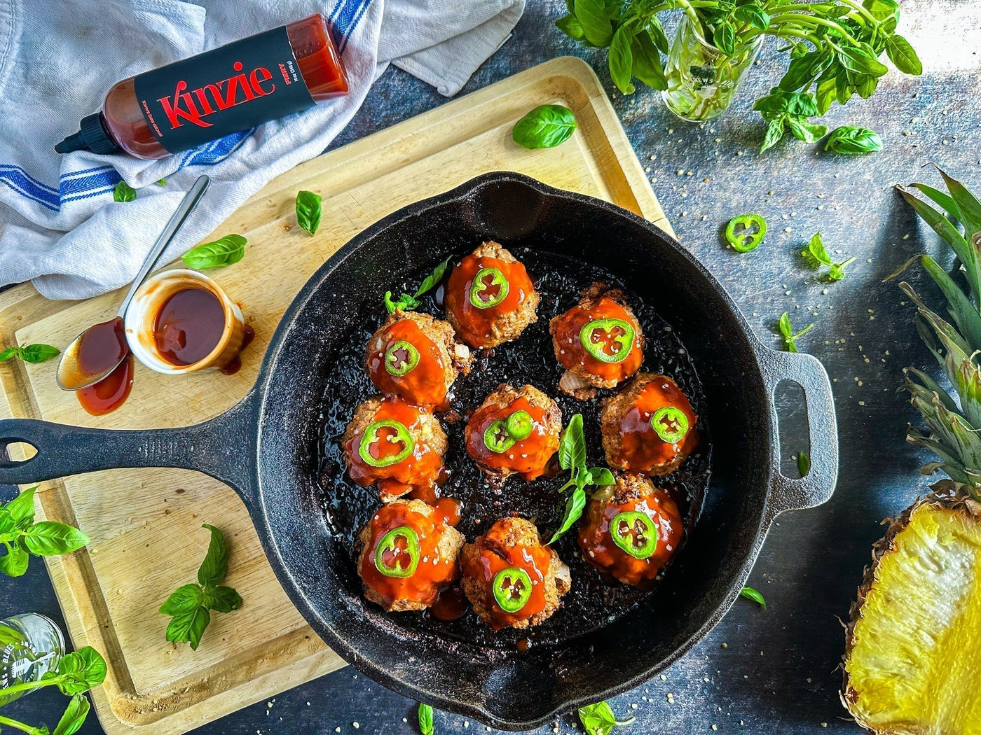 Kinzie Fiery BBQ Pineapple Meatballs
