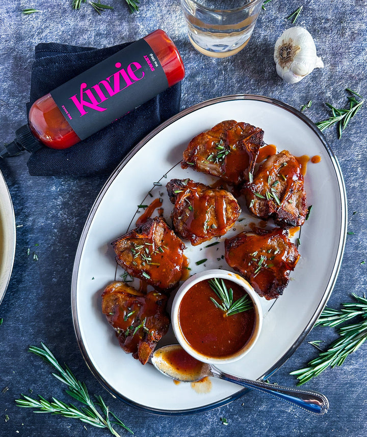Holiday Lamb Loin Chops with Sweet BBQ Glaze