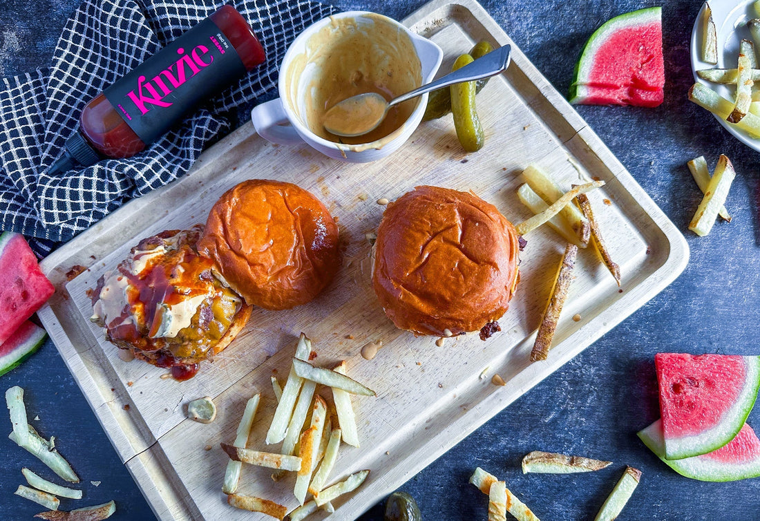 Double Smash Burger Recipe with Sweet BBQ Sauce