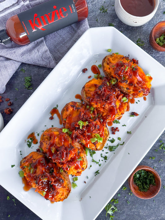 Kinzie Ghost Pepper BBQ Sauce Twice Baked Potatoes Recipe