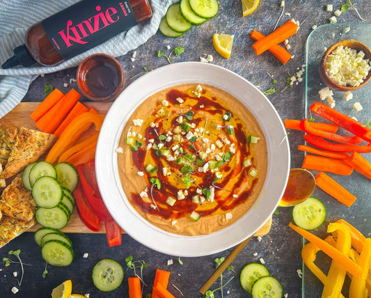 Sweet BBQ Hummus Recipe with Kinzie Sauce