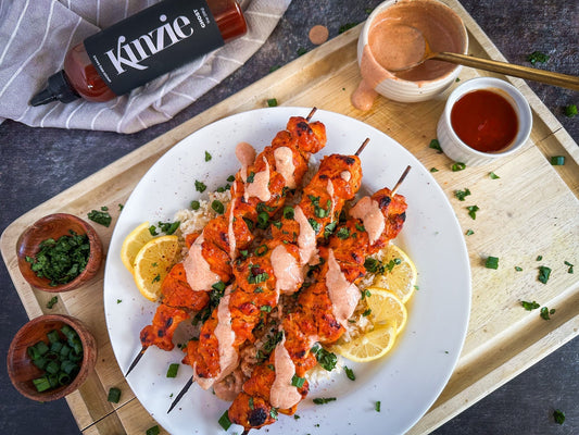 Kinzie Ghost Pepper BBQ Sauce Baked Turkish Chicken Kebabs Recipe