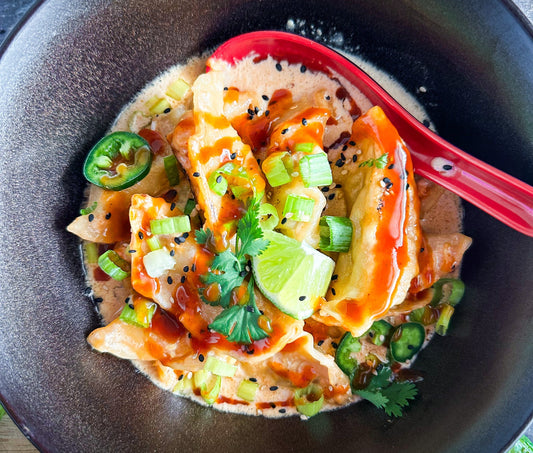 Kinzie Fiery Korean BBQ Coconut Potsticker Bake Recipe