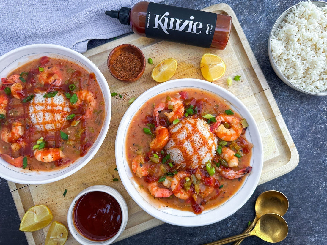 Easy Kinzie Ghost BBQ Sauce Shrimp Étouffée Recipe