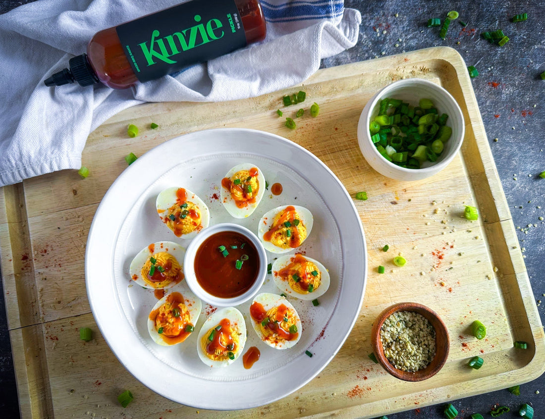 Kinzie Pickle BBQ Deviled Eggs