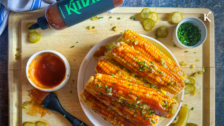 corn recipe with herbs and BBQ sauce
