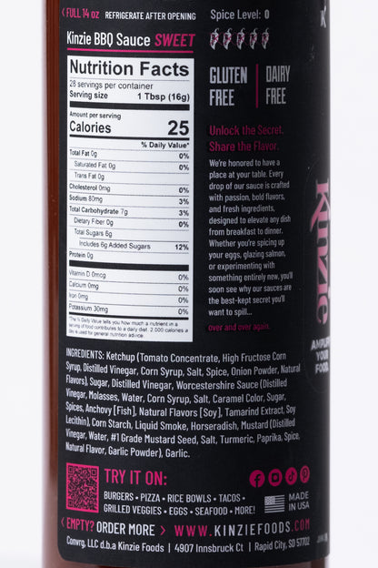 Kinzie Sweet BBQ Sauce, 14oz