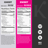 5 pack mini BBQ gift with nutrition facts - Sweet and Ghost