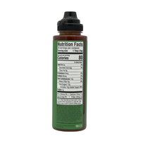 Bottle with nutrition facts label on a white background