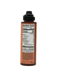 Bottle with nutrition facts label on a white background